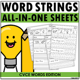 CVCE Word Strings All-in-One Sheets