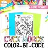 CVCE Words Color By Code Printables | No-Prep Long Vowel A