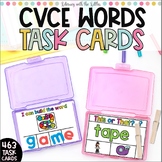 CVCE Words Task Cards | Low Prep Phonics Silent E Centers 