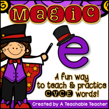 Preview of Silent E CVCe Magic e Practice Worksheets Games Activities Craft Word Work