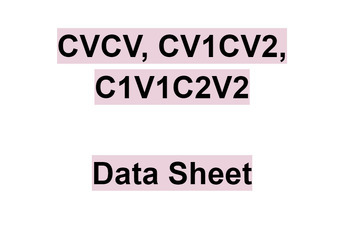 Preview of CVCV, CV1CV2, C1V1C2V2 Data Sheet