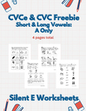 CVCe & CVC Freebie Short & Long Vowels: A | Silent E