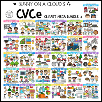 Preview of CVCe Clipart Mega Bundle by Bunny On A Cloud