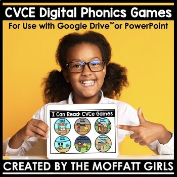 Preview of CVCe Digital Phonics Games Google Classroom DISTANCE LEARNING