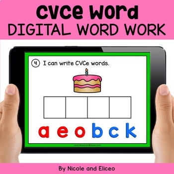 Preview of CVCe Digital Word Work for Google Classroom
