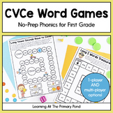 CVCe Games (Silent E Word Games) | First Grade No-Prep Pho