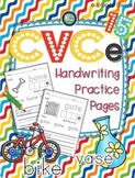 CVCe Handwriting Practice Pages