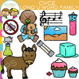 CVCe Long U Word Family Clip Art - Volume Two
