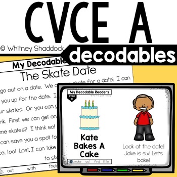 Preview of CVCe Long a Decodable Readers and Decodable Passages
