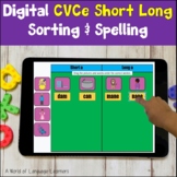 CVCe Long and Short Vowels Digital | Sorting and Matching 