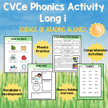 Preview of CVCe Long i Spelled "i_e" - Science of Reading Aligned - Growing Bundle!!