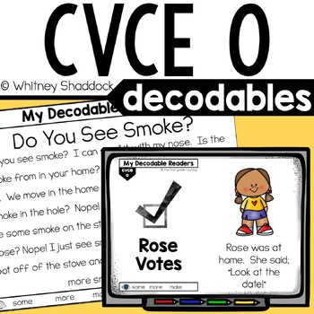 Preview of CVCe Long O Decodable Readers and Decodable Reading Passages
