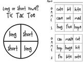 CVCe - Magic "e" Tic Tac Toe (Long or Short Vowel?)