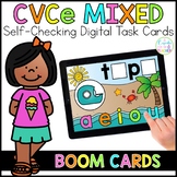 CVCe Mixed Practice Digital Task Cards | Boom Cards™ | Dis
