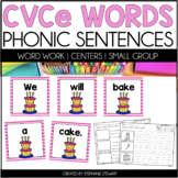 CVCe Phonic Sentences - Phonics Centers - Phonics Worksheets