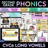 2nd Grade CVCe Phonics Worksheets, Reading Passages, Cente