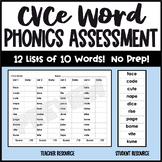 CVCe Phonics Assessment with Progress Monitoring - Long Vowel