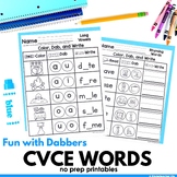 CVCe Phonics Worksheets