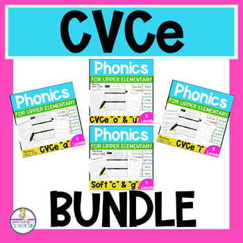 Preview of CVCe Phonics for Older Students | Reading Intervention & Passages BUNDLE