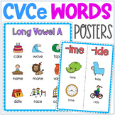 CVCe Words Posters - Words for Long Vowel Sounds - CVCe Re
