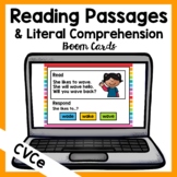 CVCe Reading Passages and Comprehension Questions Boom Cards