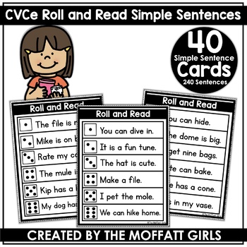 Preview of CVCe Roll and Read Simple Decodable Sentences