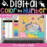CVCe Silent E Color by Number Spelling Review Google Slide