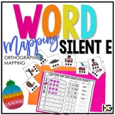 CVCe Silent E Word Mapping Worksheets and Literacy Centers