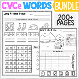 Preview of CVCe Word Families BUNDLE - Fun Silent e Worksheets and Activities | Magic e