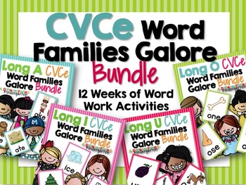 Preview of CVCe Word Families Galore Bundle-Differentiated - Distance Learning