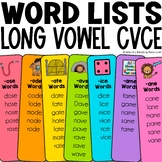 CVCe Word Lists Long Vowel Games Long Vowel Silent e Activ