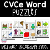 CVCe Word Puzzles with Recording Sheet