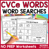CVCe Word Searches with Word Mapping Decodable Worksheets 