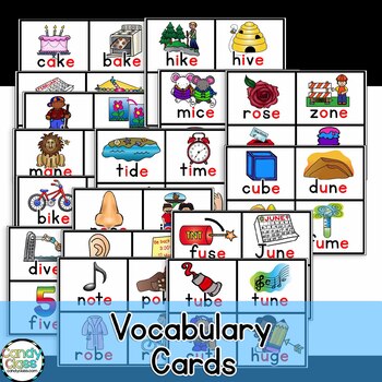 CVCe Word Work Cards: Long Vowel Activities for Magic E Centers or Silent E