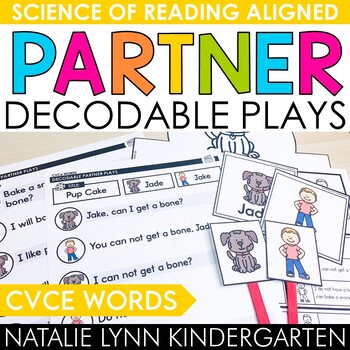 Preview of CVCe Words Decodable Partner Plays Science of Reading SOR Aligned
