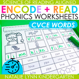 CVCe Words Encode and Read Phonics Fluency Worksheets Scie