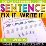 CVCe Words Fix Write Draw It Decodable Sentences Sentence 