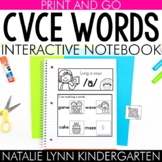 CVCe Words Long Vowel Word Families Phonics Interactive Notebook