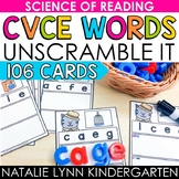 CVCe Words Unscramble Phonics Science of Reading Literacy Centers