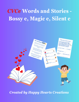 Preview of CVCe Words and Stories - Bossy e, Silent e, Magic e