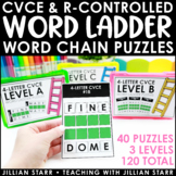 CVCe and R-Controlled Word Ladder Puzzles | Silent E and B