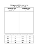 CVCe vs. CVC word sort (short vowel vs. long vowel words)