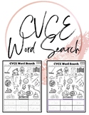 CVCe word search, language game and activity