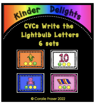 Preview of CVCs Write the Lightbulb Letters 6 Slidesets
