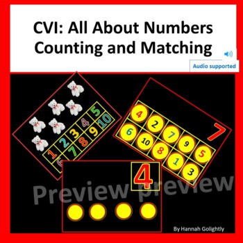 Preview of CVI Math Bundle for Low Vision, MD, AAC/Switch Users, & Early intervention