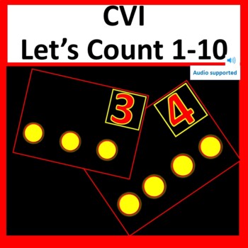 Preview of CVI Counting Numbers for low vision, Multiple Disabled, and AAC/Switch users