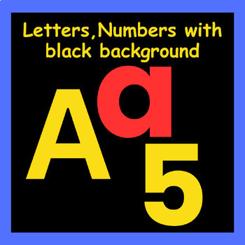 Preview of CVI Flashcards Bundle Pack: Letters and Numbers