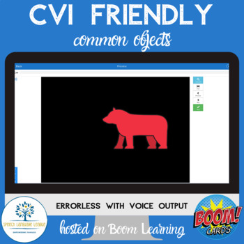 Preview of CVI Friendly | Common Objects | Errorless | Cause & Effect | Boom Cards