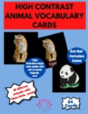 CVI High Contrast Animal Vocabulary Cards