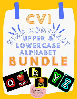 Preview of CVI High Contrast Color Coded Letter Bundle